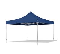 TOOLPORT 4x4m Gazebo Pieghevole PES 800, Professional 40mm Alluminio, Blu Scuro