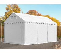 TOOLPORT 4x6 m tenda capannone, altezza 2,6m, PVC 800, telaio perimetrale, bianco, senza statica - (7632BL)