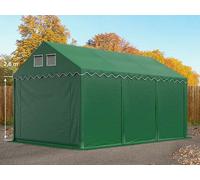 TOOLPORT 4x6 m tenda capannone, altezza 2,6m, PVC 800, telaio perimetrale, verde scuro, senza statica - (7687BL)