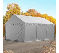 TOOLPORT 4x6 m tenda capannone, PVC 700, grigio - (6091)