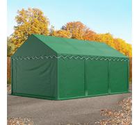 TOOLPORT 4x6 m tenda capannone, PVC 750, telaio perimetrale, verde scuro - (7213)