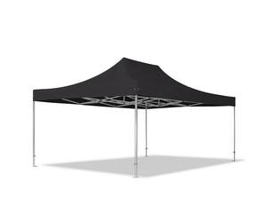 TOOLPORT 4x6m gazebo pieghevole PVC, PROFESSIONAL alluminio, nero - (578934)