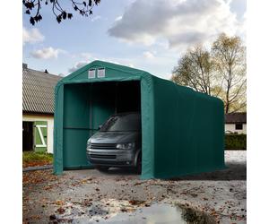 TOOLPORT 4x8m tenda garage 3,35m, PVC 850, verde scuro, senza statica - (99516)