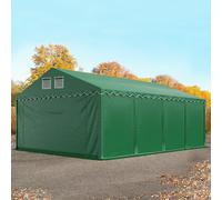 TOOLPORT 5x8 m tenda capannone, altezza 2,6m, PVC 800, telaio perimetrale, verde scuro, senza statica - (8592BL)