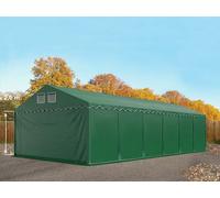 TOOLPORT 6x12 m tenda capannone, altezza 2,6m, PVC 800, telaio perimetrale, verde scuro, senza statica - (7541BL)