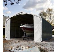 TOOLPORT 6x36m tenda garage 4m, PRIMEtex 2300, grigio, con statica (sottofondo in terra) - (99454)