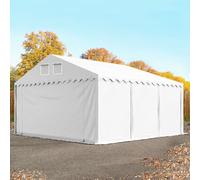 TOOLPORT 6x6 m tenda capannone, altezza 2,6m, PVC 800, telaio perimetrale, bianco, con statica (sottofondo in terra) - (57716)