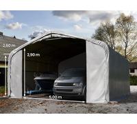 TOOLPORT 6x6m tenda garage 2,6m, PVC 850, grigio, con statica (sottofondo in cemento) - (99521)
