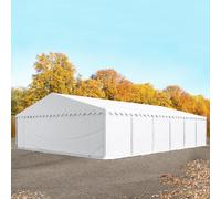 TOOLPORT Tendone deposito 8x12 m PVC 750 N Bianco Tenda capannone Telaio perimetrale e Rinforzo del Tetto