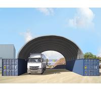 TOOLPORT Contop Copertura container 10x12m, Telo in PRIMEtex-PVC, grigio, con statica - (47603)