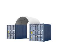 TOOLPORT Contop Copertura container 4x3m, Telo in PRIMEtex-PVC, bianco, con statica - (2895)