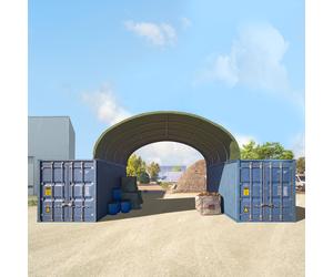 TOOLPORT Contop Copertura container 6x6m, PRIMEtex 2300 verde scuro - (12123)