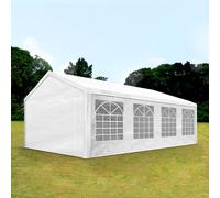 TOOLPORT Tendone per Feste Gazebo 4x8 m Bianco PE 350 N Impermeabile Protezione UV Tenda Giardino sagre Eventi mercati Esterno