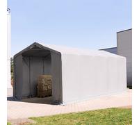 TOOLPORT Outlander 4x12 m tendostruttura, altezza 3,0m porta a cerniera, PVC 850, grigio, senza statica - (94263)