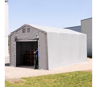 TOOLPORT Outlander 4x8 m tendostruttura, altezza 3,0m porta a pacchetto, PVC 850, grigio, senza statica - (79871)