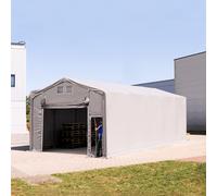 TOOLPORT Outlander 6x10 m tendostruttura, altezza 3,0m porta a pacchetto, PVC 850, grigio, con statica (sottofondo in cemento) - (94113)