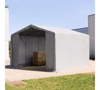 TOOLPORT Outlander 6x6 m tendostruttura, altezza 3,0m porta a cerniera, PVC 850, grigio, con statica (sottofondo in cemento) - (94106)