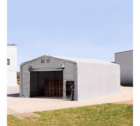 TOOLPORT Outlander 8x10 m tendostruttura, altezza 4,0m porta a pacchetto, PVC 850, grigio, senza statica - (79963)