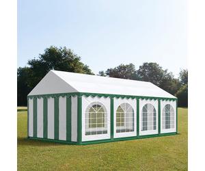 TOOLPORT PRO 3x8m tendone per feste, PVC 750, telaio perimetrale, bianco-verde - (7231)