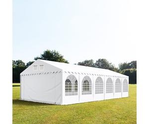 TOOLPORT PRO 5x12m tendone per feste, PVC 800, telaio perimetrale, bianco - (2659)
