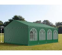 TOOLPORT PRO 5x8m tendone per feste, PVC 800, telaio perimetrale, verde scuro - (5097)