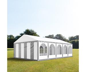 TOOLPORT PRO 6x10m tendone per feste, PVC 800, telaio perimetrale, bianco-grigio - (5373)