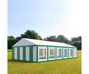 TOOLPORT PRO 6x12m tendone per feste, PVC 700, bianco-verde - (6052)