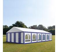 TOOLPORT PRO 6x12m tendone per feste, PVC 750, telaio perimetrale, bianco-blu - (7151)