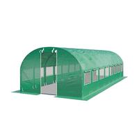 TOOLPORT Serra da Giardino tunnel Serra Orto stabile e robusto 4x8m - Telo PE 180g/m² verde transparente