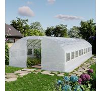 TOOLPORT Serra tunnel 4x10m, Telo in PE, bianco - (8946)