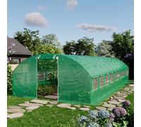 TOOLPORT Serra da Giardino tunnel Serra Orto stabile e robusto 4x10m - Telo PE 180g/m² verde transparente