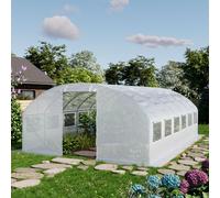 TOOLPORT Serra tunnel 4x6m, telo in PE, bianco - (8944)