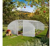 TOOLPORT Serra tunnel 4x6m, telo in PE, bianco - (8999)