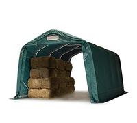 TOOLPORT Tenda da pascolo 3,3x4,8 m, telo in PVC 800N, per cemento | Utilizzo per tutto l'anno - telo in PVC 100% impermeabile - tubi molto resistenti: 100% acciaio zincato - montaggio semplice