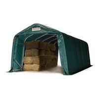 TOOLPORT Tenda da pascolo 3,3x7,2m Riparo, Robusto Telo Verde in PVC 800N, per Cemento