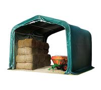 TOOLPORT Tenda da pascolo 4x4 m PVC 850 N verde, Riparo, Sottofondo morbido