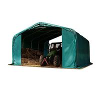TOOLPORT Tenda da pascolo 6x6m telone in PVC 850 N verde, Riparo, Sottofondo in cemento