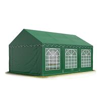 TOOLPORT Tendone per Feste 4x6 m PVC Verde Scuro 100% Impermeabile Gazebo da Giardino Tendone da Esterno Tenda Party
