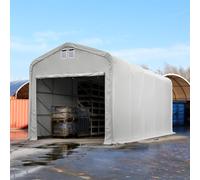 TOOLPORT Wikinger 5x20m tendostruttura altezza 4m, PRIMEtex 2300, grigio, con statica (sottofondo in terra) - (49412)