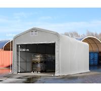 TOOLPORT Wikinger 5x8m tendostruttura altezza 2,6m, PVC 850, grigio, con statica (sottofondo in cemento) - (438181)