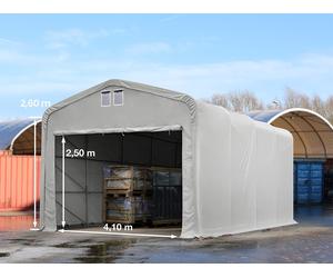 TOOLPORT Wikinger 5x8m tendostruttura altezza 2,6m, PVC 850, grigio, senza statica - (49634)