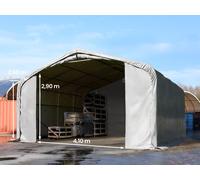 TOOLPORT Wikinger 6x6m tendostruttura altezza 2,6m, PVC 850, grigio, con statica (sottofondo in terra) - (49645)