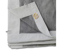 TOOLPORT Zanzariera 4 pz per gazebo da giardino Sunset Classic 3x4 m - Poliestere - Colore Grigio - Materiali di fissaggio inclusi