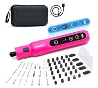 toolrhino Kit di utensili rotanti senza fili, 3,7 V, strumenti per intaglio del legno con 5 velocità e 62 accessori, mini utensile rotante multiuso per levigatura, taglio, incisione, foratura,