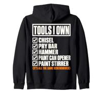 Tools I Own Funny Screwdriver Woodworker DIY Handyman List Felpa con Cappuccio