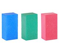 Tools4Boards Gummy Trio - Set di pietre abrasive in gomma, blu, verde, rosso, 50 x 25 x 20 mm
