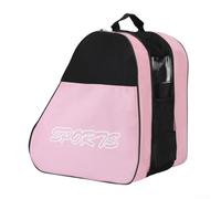 ToolsEvery Borsa per pattinaggio su ghiaccio a tre strati per riporre facilmente pattini e attrezzature, tracolla regolabile per il massimo comfort, struttura in tessuto Oxford (rosa)