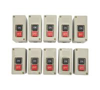 TOOLSGO 10 pezzi interruttore di avviamento motore trifase interruttore a pulsante di accensione con reset automatico a 2 posizioni 380 V 30 A per scatole di distribuzione