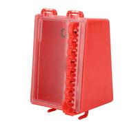 TOOLSGO Scatola di blocco e etichettatura portatile con montaggio a parete, stazione di blocco a 8 fori con pannello trasparente per la produzione di automobili
