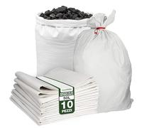 ToolSpace 10x Sacchi in Rafia Polipropilene 65×105 cm Sacchi Resistenti per Carico Pesante 50 kg Edilizia Cantiere Smaltimento Sacco di Sabbia Antiallagamento vuoti Rifiuti Costruzione Sabbia